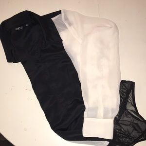 🌟5/$25🌟 Allen B. 1/2 Button Bodysuit-Style Top